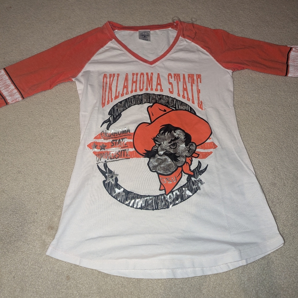 Nwt Rivalry Threads Oklahoma State Junior Sz S Half Sleeve Shirt